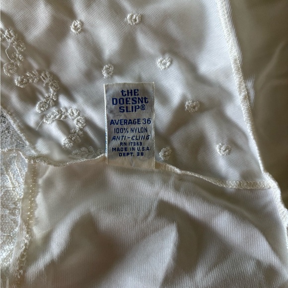 Vintage 60s coquette slip dress - white - small - Picture 8 of 8